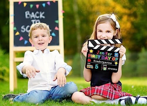 FLYAB First and Last Day of School Chalkboard Sign - Double Sided Board Personalized 1st Day of Back to School Photo Prop Sign for Kindergarten Preschool Kids Girls Boys - Image 5