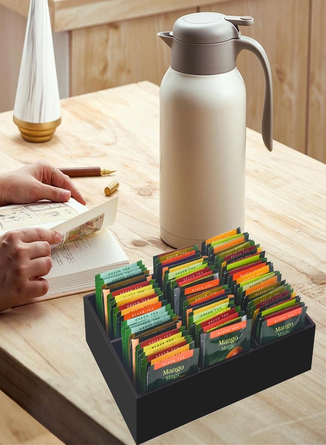 Tasybox Tea Bag Organizer, Black Acrylic Tea Bag Holder with 6 Slot, Tea Packet Storage for Drawer, Pantry, Kitchen, Cabinet, Countertop - Image 5