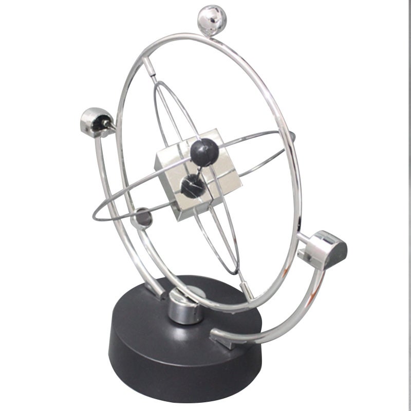 Perpetual Motion Toy: Metal Texture Desk Toy - Relaxing Swing Motion Electronic Perpetual Motion Machine for Home Office Decor, Science Lovers, Children - Image 2