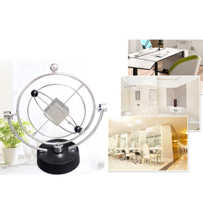 Perpetual Motion Toy: Metal Texture Desk Toy - Relaxing Swing Motion Electronic Perpetual Motion Machine for Home Office Decor, Science Lovers, Children - Image 5
