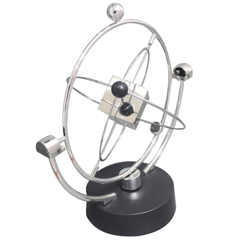 Perpetual Motion Toy: Metal Texture Desk Toy - Relaxing Swing Motion Electronic Perpetual Motion Machine for Home Office Decor, Science Lovers, Children - Image 3