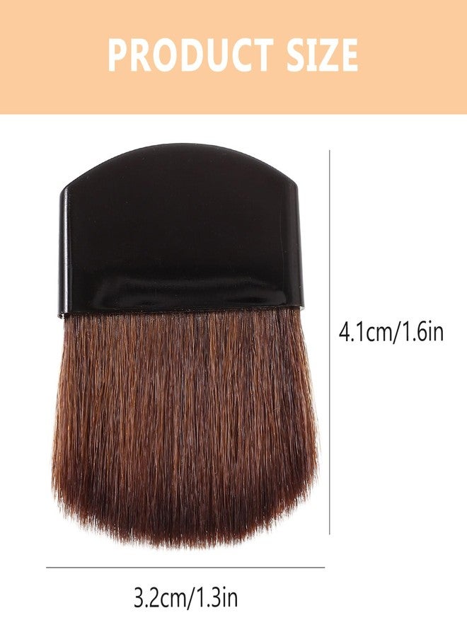 Beaupretty Small Makeup Brush 4pcs Makeup Brush Blush for Makeup Blush Brush for Cheeks Face Powder Brush Make up Flakes Black Handle Paint Makeup Tools Miss Horse Hair Semicircle - Image 2