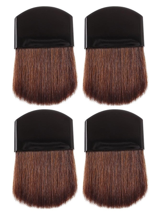 Beaupretty Small Makeup Brush 4pcs Makeup Brush Blush for Makeup Blush Brush for Cheeks Face Powder Brush Make up Flakes Black Handle Paint Makeup Tools Miss Horse Hair Semicircle - Image 1