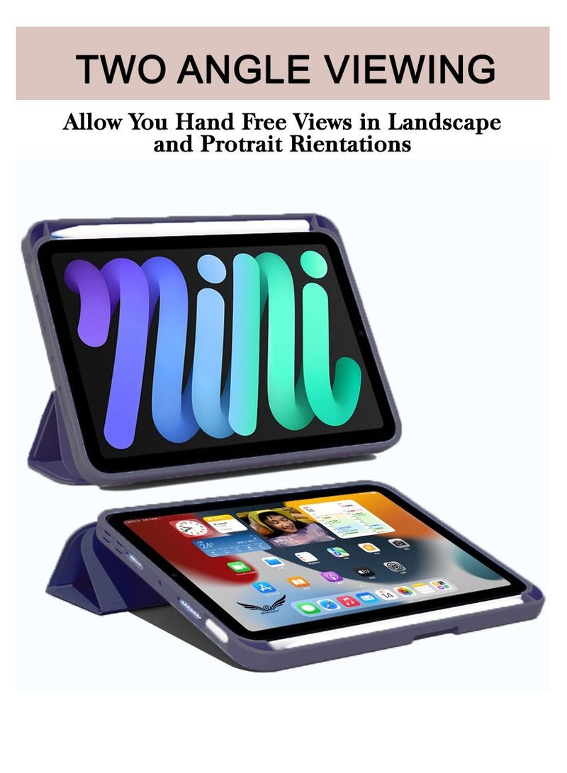 BORTONY iPad Mini 6 Case 8.3 Inch Folio Smart Folding Silicone Protective Cover 2021 - Image 2