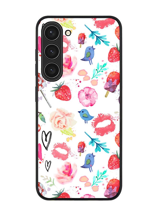 Stylizedd Rugged Black edge case for Samsung Galaxy S23 Plus 5G Slim fit Soft Case Flexible Rubber Edges Anti Drop TPU Gel Thin Cover - Summer Fever - Image 1