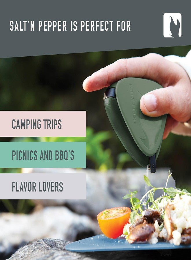 Light My Fire Salt & Pepper Shakers — Travel Salt and Pepper Shakers — Travel Spice Kit Portable Spice Shaker — Multi Spice Container and Salt Dispenser for Outdoor Picnic Camping (Sage Green) - Image 4