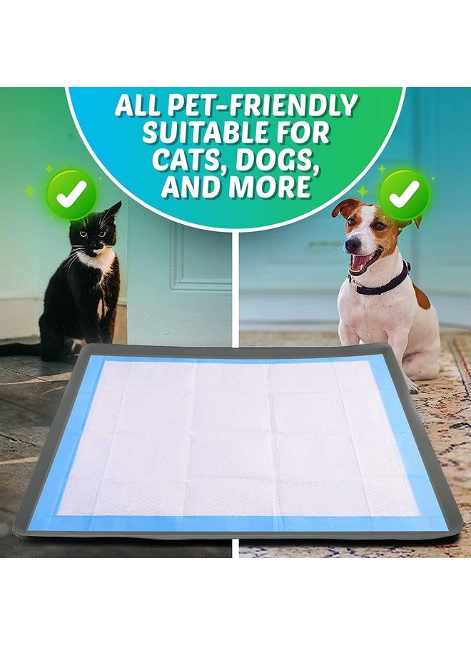 Skywin TidyFriend Dog Pad Holder Tray 36 x 36 Inches - Silicon Wee Wee Pad for Training, No Spill Pee Pad for Dogs - Easy to Clean and Store Perfect for Dog Potty Tray (Grey)  - Image 5