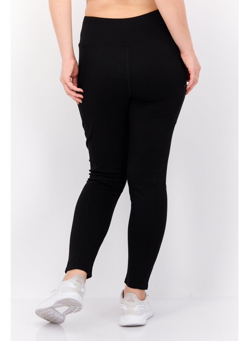 Tahari Sports - Women Sportswear Fit Training Leggings, Black - Image 1