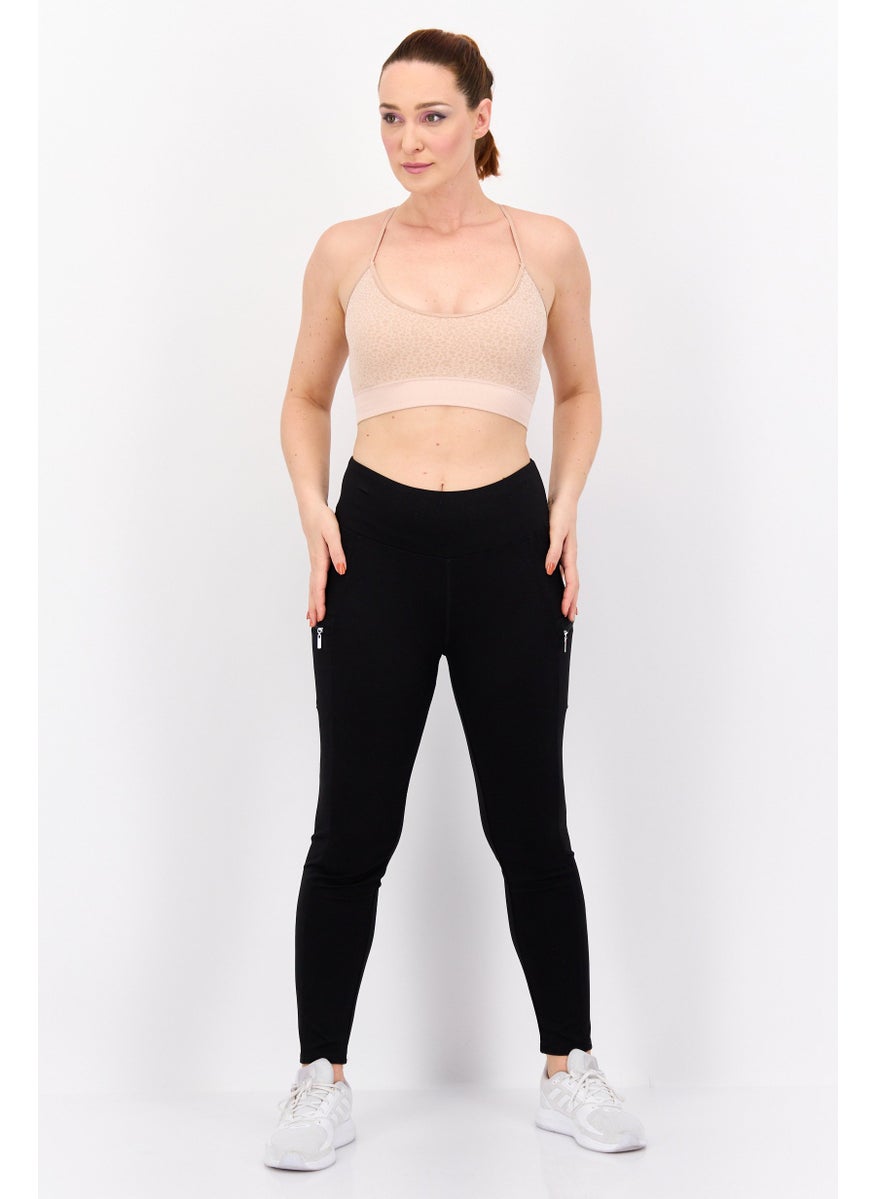 Tahari Sports - Women Sportswear Fit Training Leggings, Black - Image 1