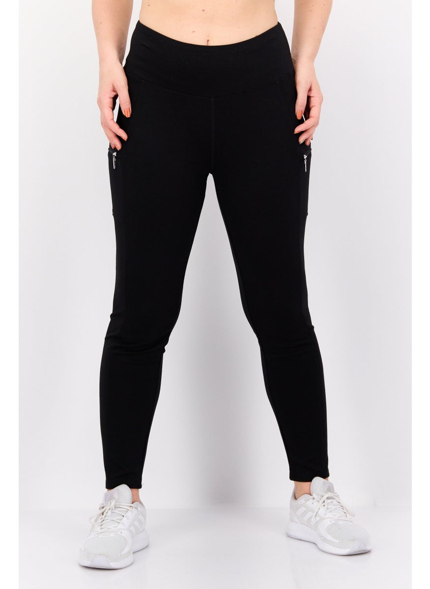 Tahari Sports - Women Sportswear Fit Training Leggings, Black - Image 1
