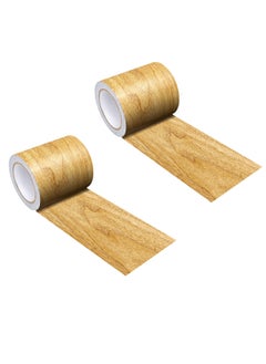 Excefore Wood Grain Repair Tape, 2 Roll, Self Adhesive Wood Grain Repair Patch for Tables, Waterproof Multi-Use Furniture Door Floor Tape for kitchen, living room decoration (Natural oak)  - Image 1