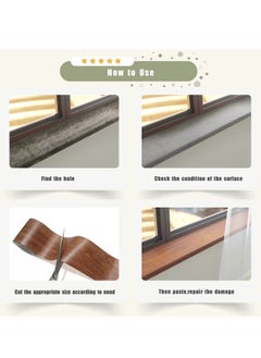Excefore Wood Grain Repair Tape, 2 Roll, Self Adhesive Wood Grain Repair Patch for Tables, Waterproof Multi-Use Furniture Door Floor Tape for kitchen, living room decoration (Natural oak)  - Image 4