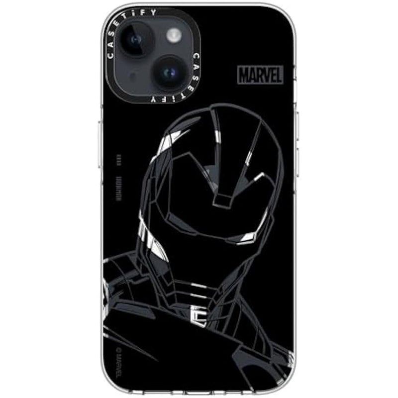 Casetify Clear iPhone 14 Case 【Iron Man Co-Lab/Not Yellowing / 6.6ft Drop Protection/Compatible with Magsafe】 - Iron Man - Black - Clear - Image 5