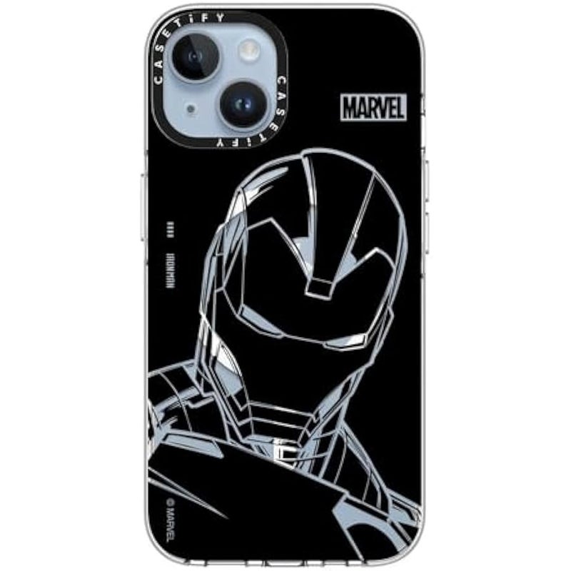 Casetify Clear iPhone 14 Case 【Iron Man Co-Lab/Not Yellowing / 6.6ft Drop Protection/Compatible with Magsafe】 - Iron Man - Black - Clear - Image 4