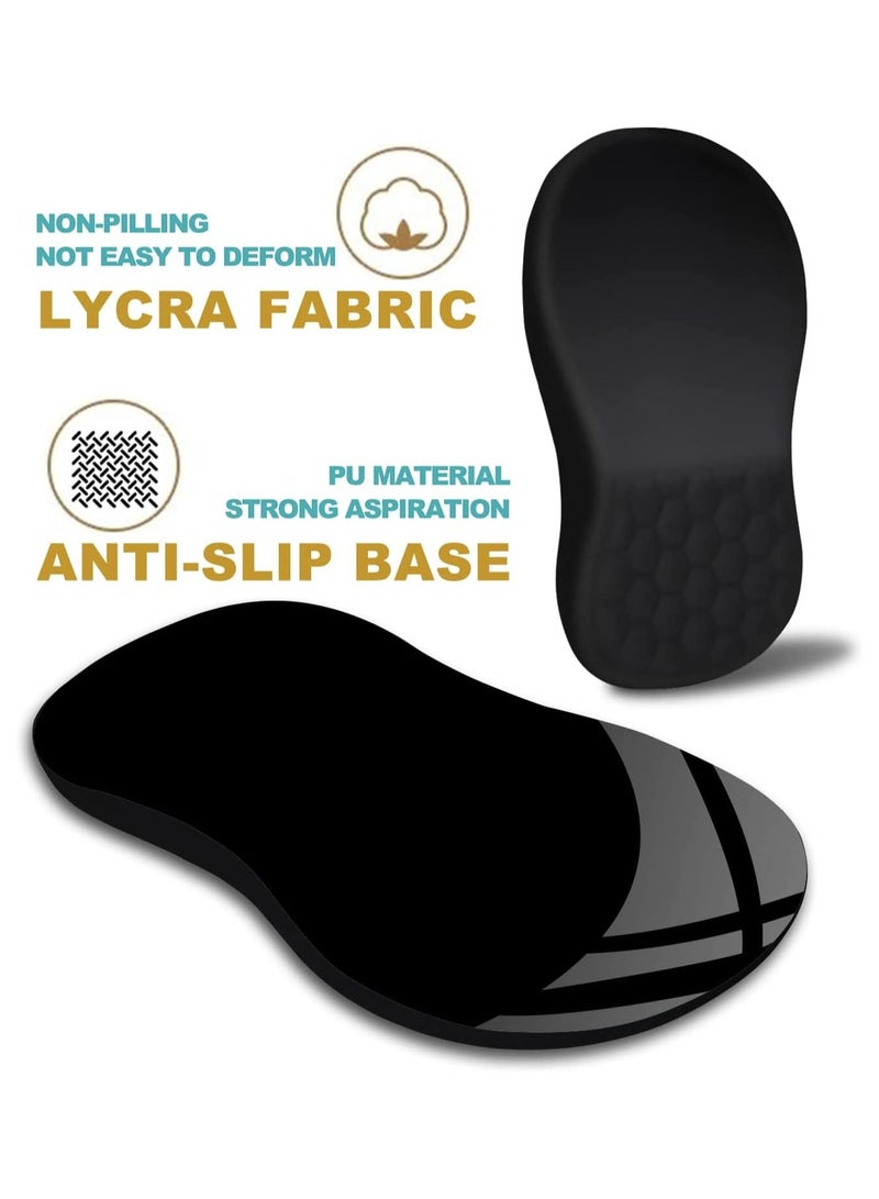 erorex Mouse Pad Wrist Support Ergonomic Pain Relief Keyboard Rest Comfortable Memory Foam With Non-Slip PU Base Mouse Pads For Desk Computer Keyboard Home Office (Round) - Image 2