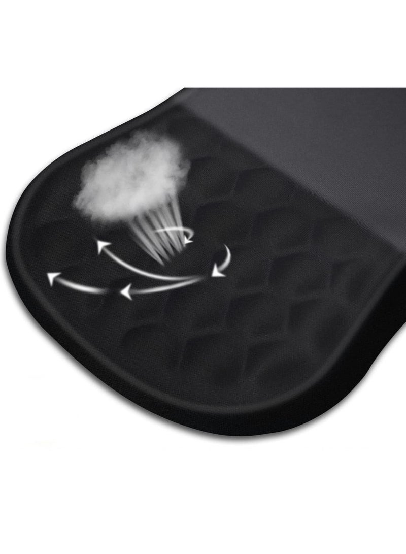 erorex Mouse Pad Wrist Support Ergonomic Pain Relief Keyboard Rest Comfortable Memory Foam With Non-Slip PU Base Mouse Pads For Desk Computer Keyboard Home Office (Round) - Image 5