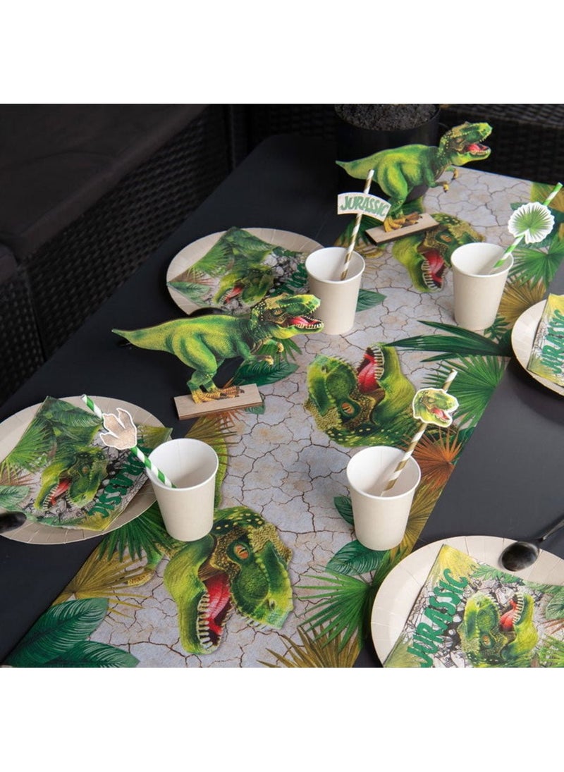 SANTEX Dinosaur Party Table Runner Multicolor 30cm Disposable - Image 2