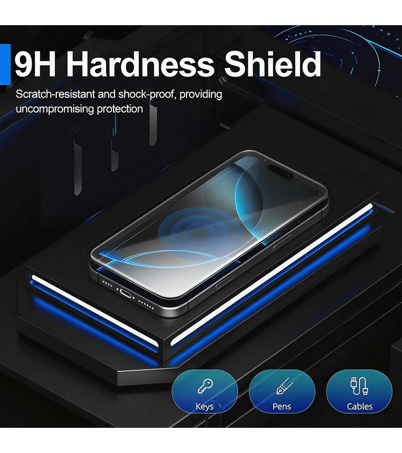 Transparent Screen Protector 6 Pack for iPhone 16 Plus Case Friendly 9H Tempered Glass - Image 3