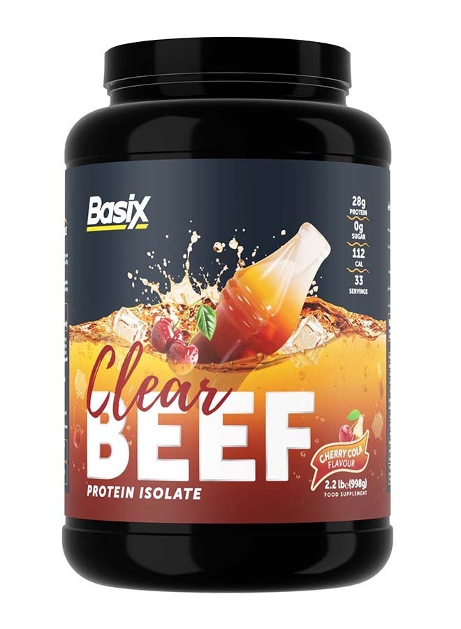 Basix عرض بوندي الحصري - بروتين لحم البقر المعزول بنكهة الكولا الكرزية 2.2 رطل وكرياتين نقي بدون نكهة 500 جرام - Image 2