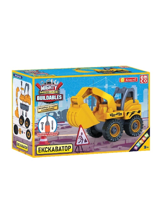 Emco - High-Quality Komcell Mighty Machine Buildables Car Assorted Color 9.5 x 7.5 x 12.8 cm 1830 - Image 1
