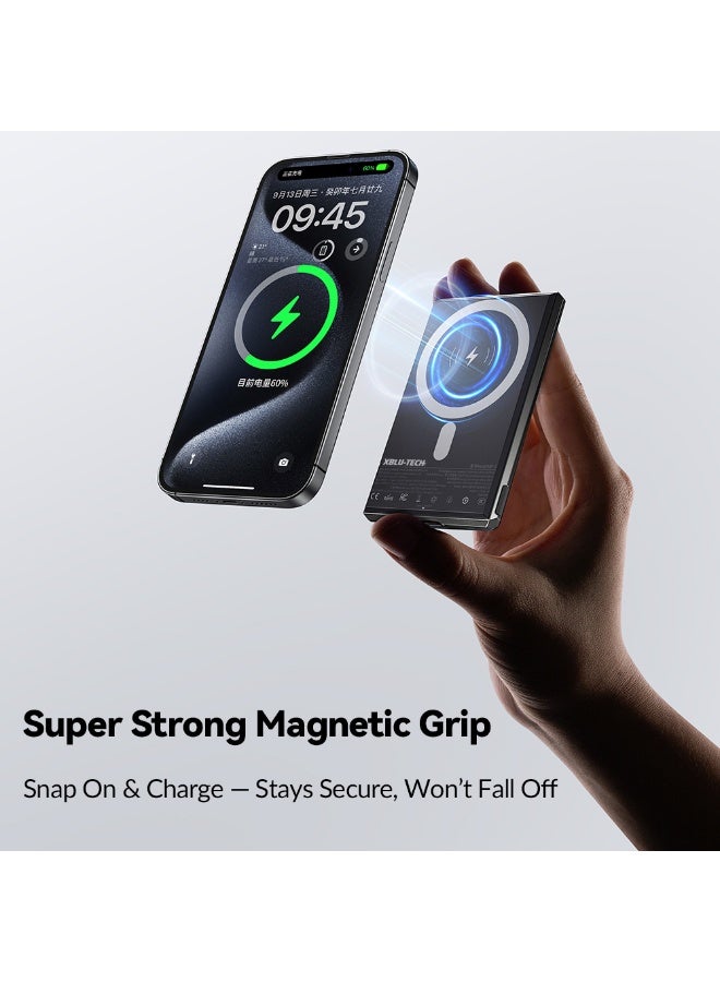 XBLU-TECH MP5 Ultra Thin Wireless Power Bank 5000mAh 15W Wireless 20W PD - Image 3