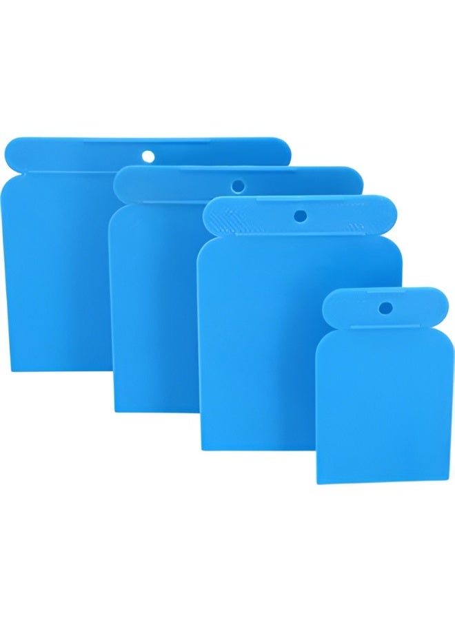 Abbasali Drywall Square Scraper Putty Knife Set 4pcs Set With Gloves & Face Mask(Plastic) - Image 2