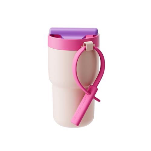 CHAKO LAB Stainless Steel Insulated Water Bottle with Two Drinking Ways  Twist Tumbler BPAFree LeakProof  17 oz Bottle with Ceramic coating  Rose