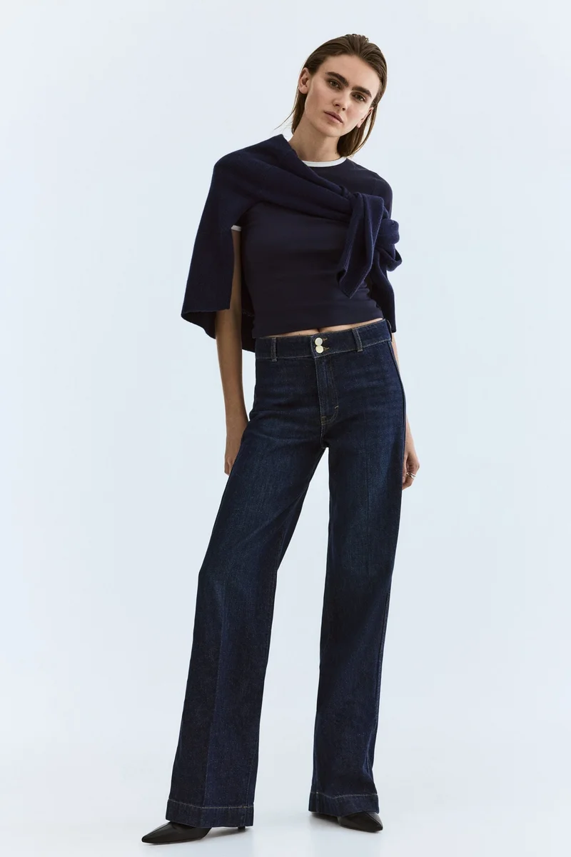 H&M Wide High Waist Jeans