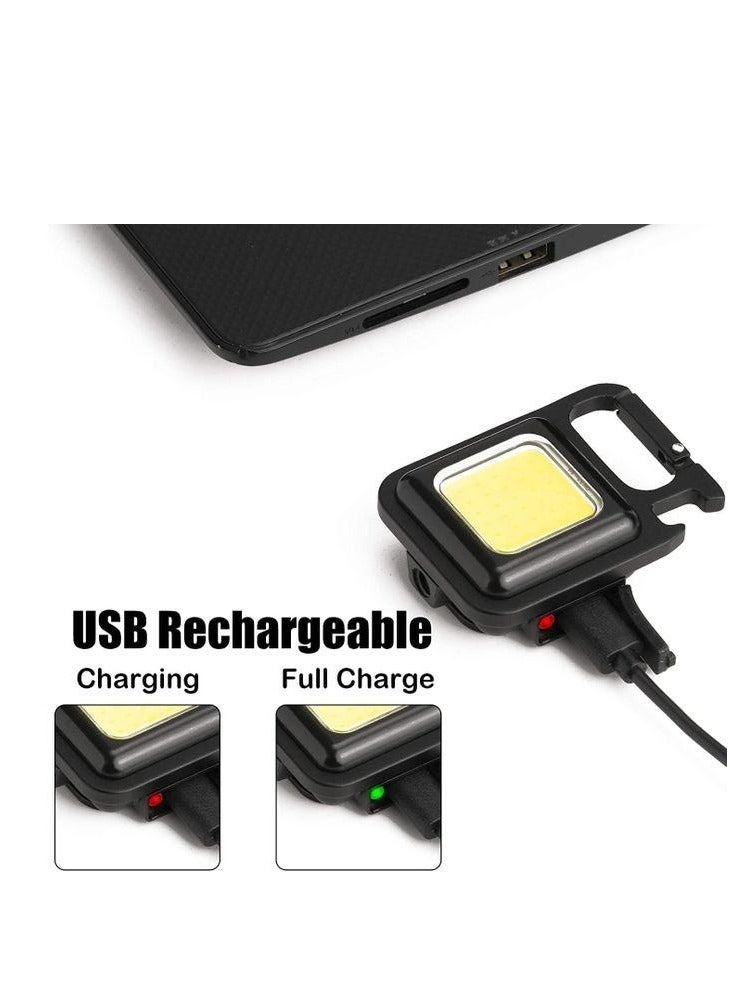 سلسلة مفاتيح بمصباح يدوي بمنفذ USB وأعمال شحن فتاحة - Image 4