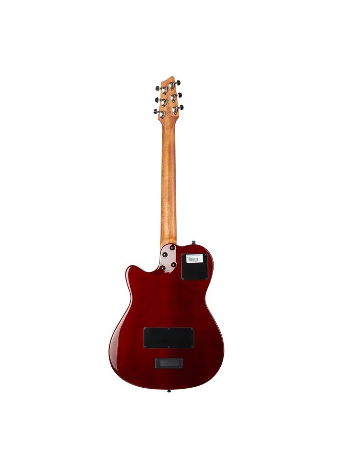 Godin A6 Ultra Denim Blue Flame Electro Acoustic Guitar - Image 2