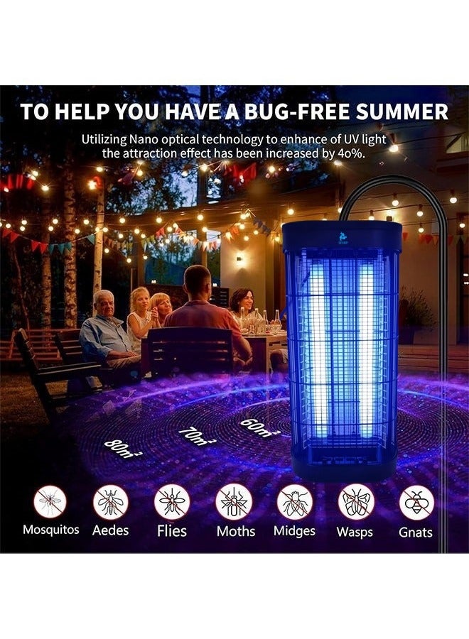 ليشب 3800V مزدوجة 15W البعوض محاصرة البعوض القاتل الكهربائية ، ذبابة القاتل ، في الأماكن المغلقة في الهواء الطلق الحشرات الطائرة ، عالية الطاقة الأشعة فوق البنفسجية البعوض القاتل ، مناسبة للأسر ، فناء ، الفناء الخلفي ، والتخييم - Image 4