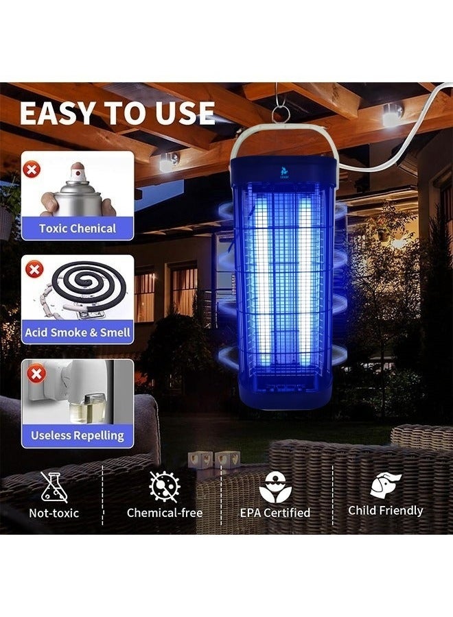 ليشب 3800V مزدوجة 15W البعوض محاصرة البعوض القاتل الكهربائية ، ذبابة القاتل ، في الأماكن المغلقة في الهواء الطلق الحشرات الطائرة ، عالية الطاقة الأشعة فوق البنفسجية البعوض القاتل ، مناسبة للأسر ، فناء ، الفناء الخلفي ، والتخييم - Image 5