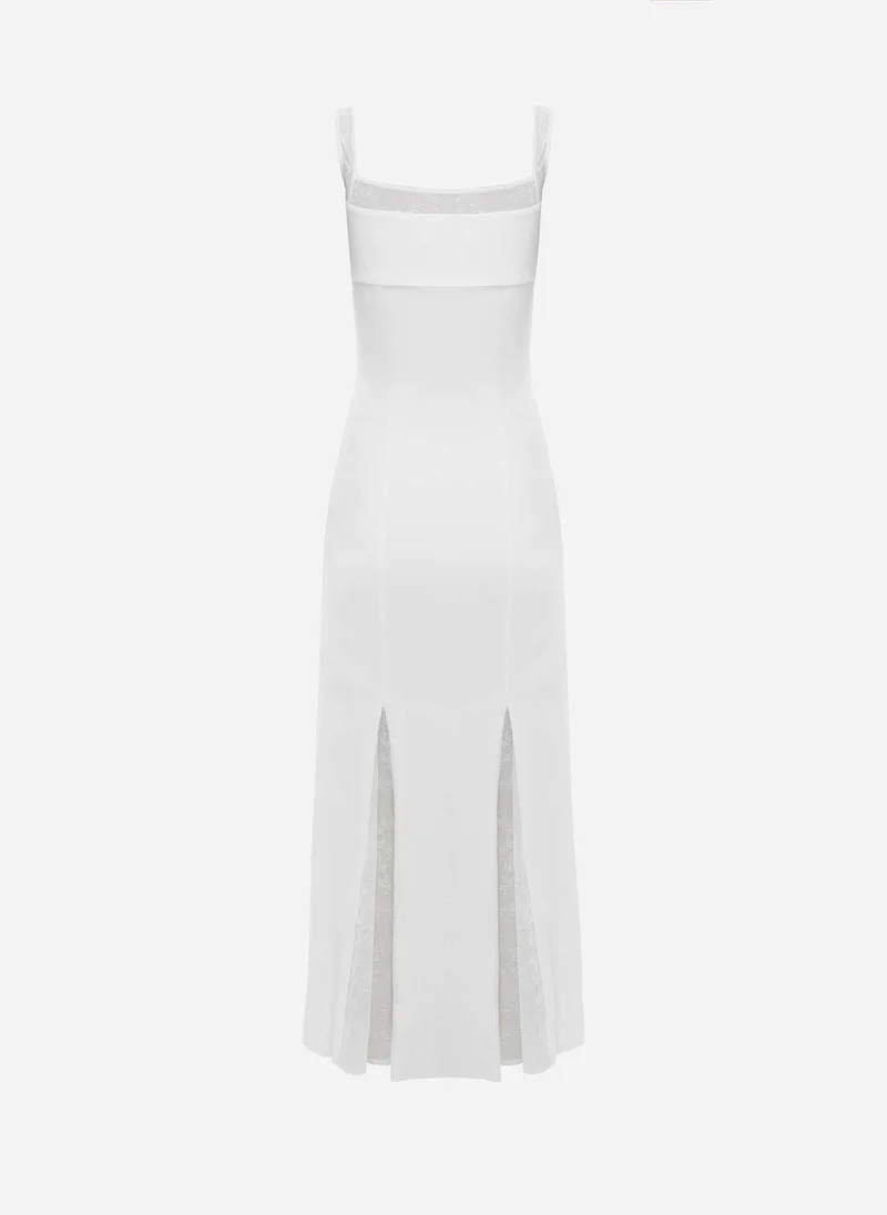 Lichi  Midi dress with straps and lace lining for Women | Best Price UAE
