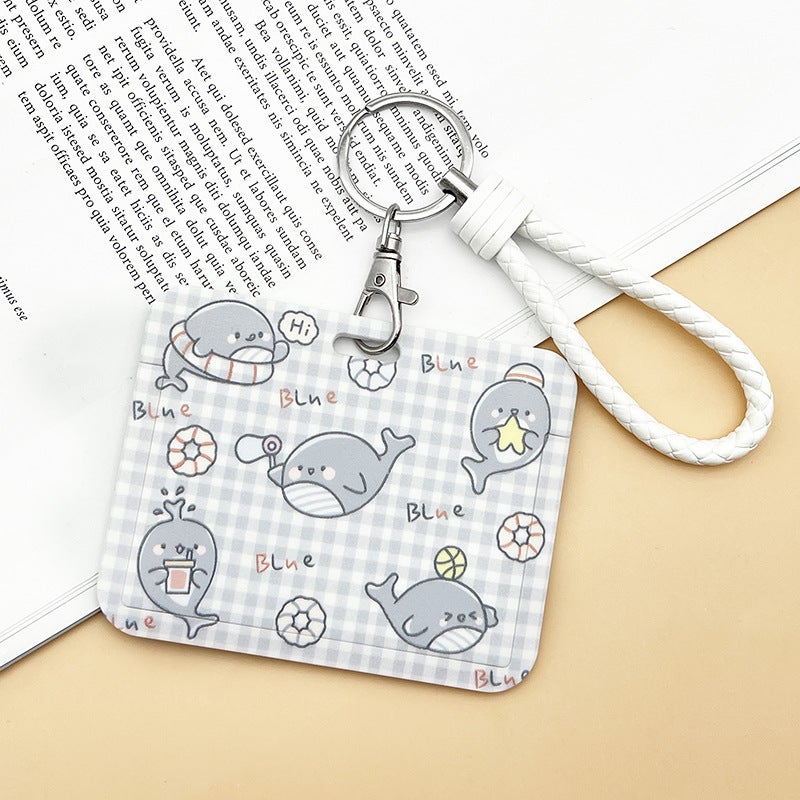 Student Cute Cartoon Push-Pull Card Cover Bus Card Meal Card Access Card Game Card Protective Cover - Image 1
