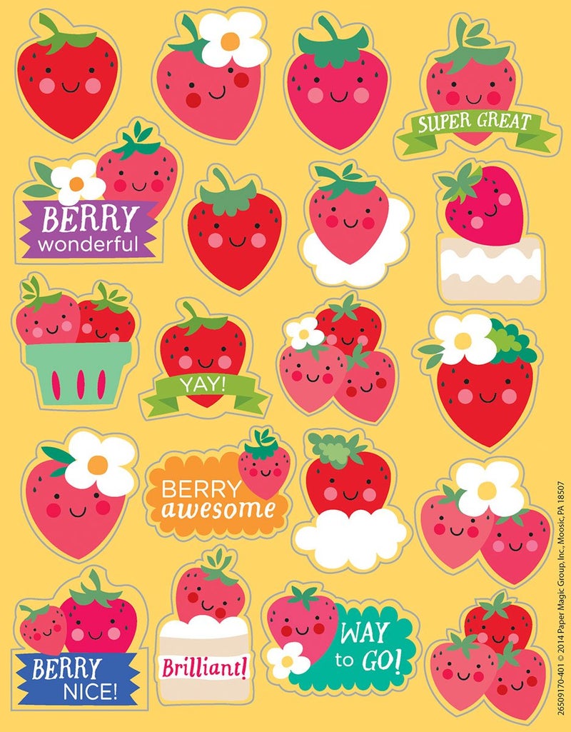 Eureka Strawberry Stickers, Scented (650917) - Image 1