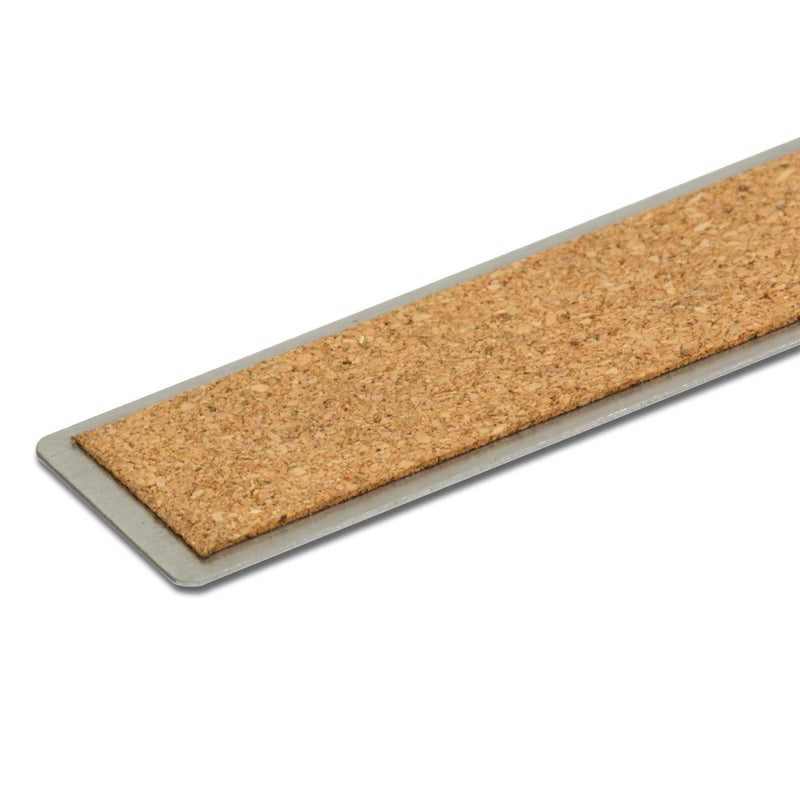 VINCA SSRN-24 Stainless Steel Office Drawing Ruler 0-24 Inch 0-60cm with Non Slip Cork Base Measuring Tool - Image 4