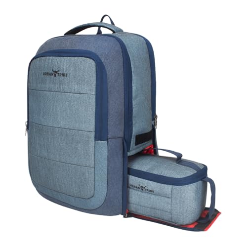 URBAN TRIBE Rumble 31 Liters Indigo Laptop Office Travel Backpack For Men And Women, Boys And Girls | Laptop Travel Bagpack | Rain Cover & Lunch Bag With Lunch Box - Image 1