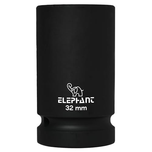Elephant Metal 1 Inch Square Drive STD Impact Socket | 6-Point | 90 mm Length | 32 mm Size - Image 1