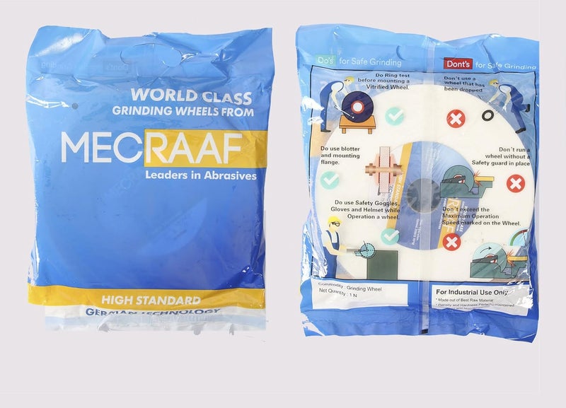 MECRAAF ® 6 بوصة عجلة طحن سطحية | عجلة طحن بيضاء من الكورندوم مناسبة لتطبيقات الفولاذ | أكسيد الألمنيوم الأبيض | 60 حبيبة | سمك 1/2 بوصة (13 مم) - Image 3