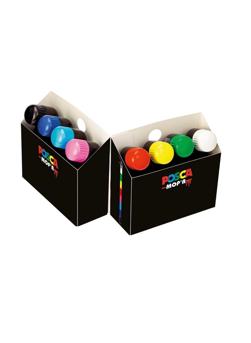 POSCA 8-Piece Mop'r Water Based Permanent Paint Markers Multicolour - Image 2