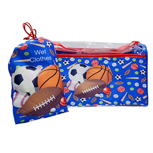 ShopNGift Premium Ball Design Swimming Bag Multipurpose Sports Bag Duffle for Teenagers/Kids (Free Pouch) - Image 3