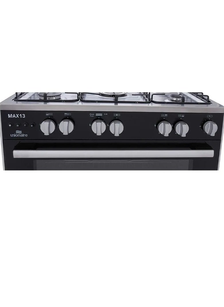 UNIONAIRE Gas stove, 5 burners,Max 13 oven and grill safety, 60/90 oven fan, wide iron burners, Unionaire  - Image 5