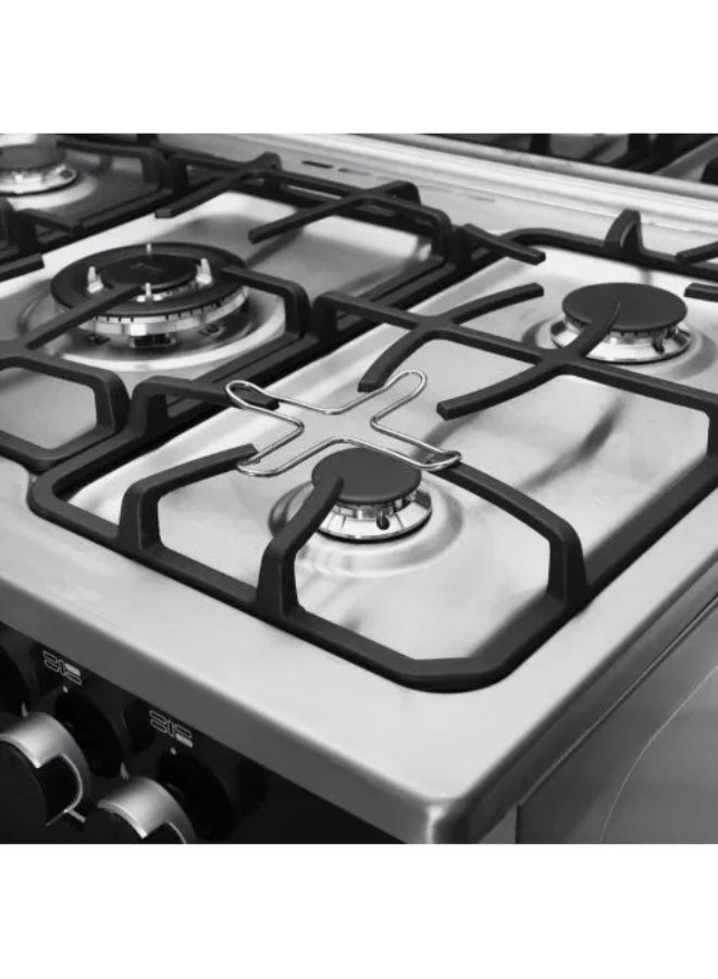 UNIONAIRE Gas stove, 5 burners, Gusto, 60x90 cm, full stainless steel, cast iron grates, with digital timer. - Image 2