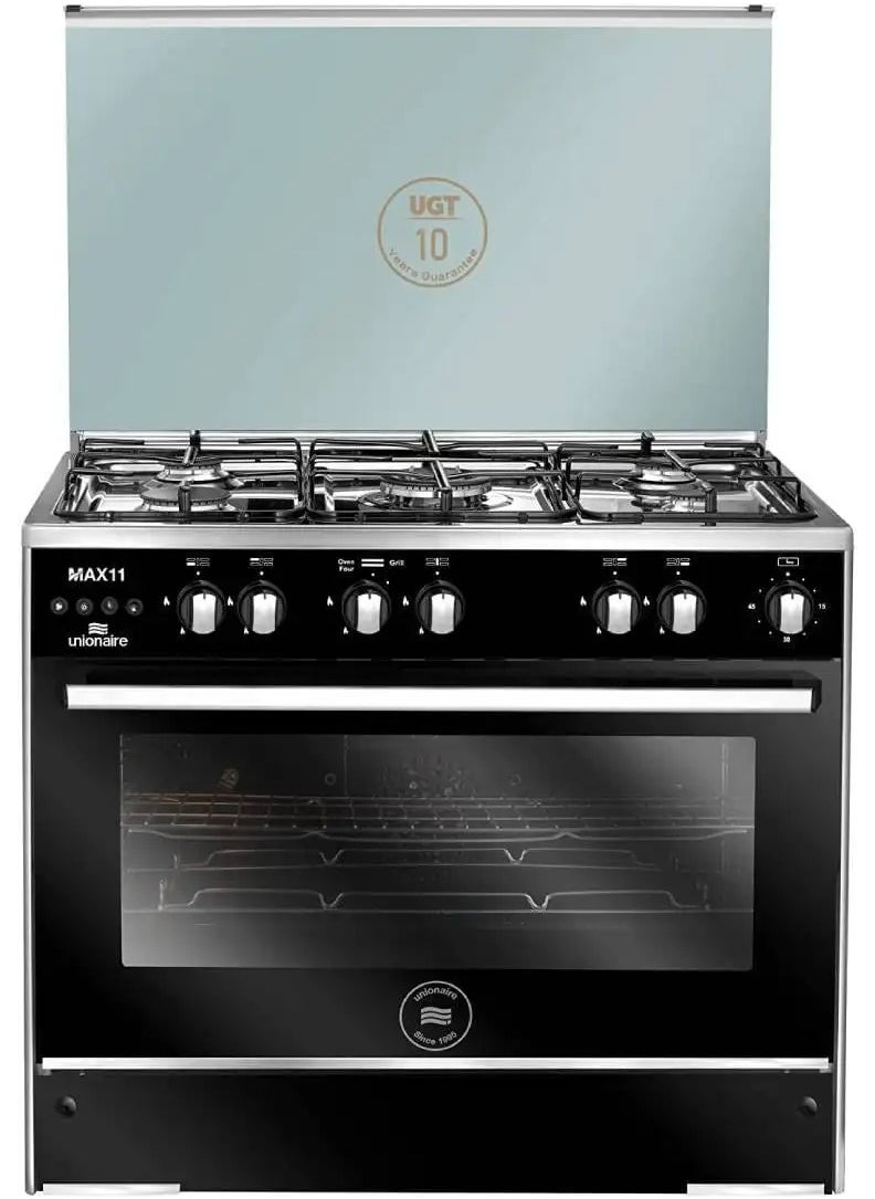 UNIONAIRE Gas stove, 5 burners,Max 13 oven and grill safety, 60/90 oven fan, wide iron burners, Unionaire  - Image 4