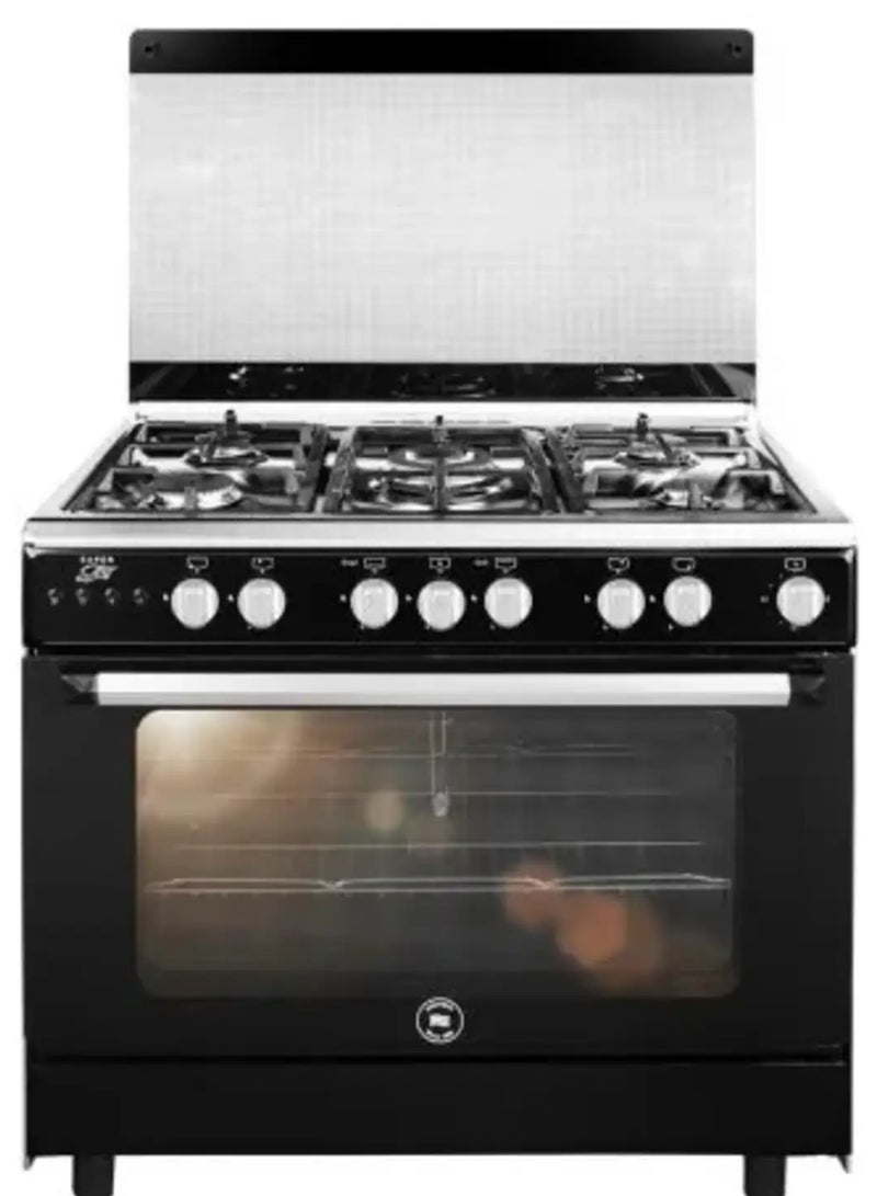 UNIONAIRE 5-burner gas stove, 60x80 cm, stainless steel, with fan, full stainless steel construction, wide base. - Image 1