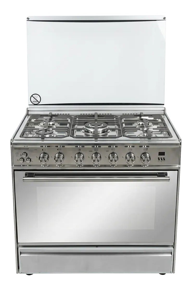Universal Super Class Plus Gas Cooker, 5 Burners, 90 cm, Stainless Steel - 2905F-7PD - Image 1
