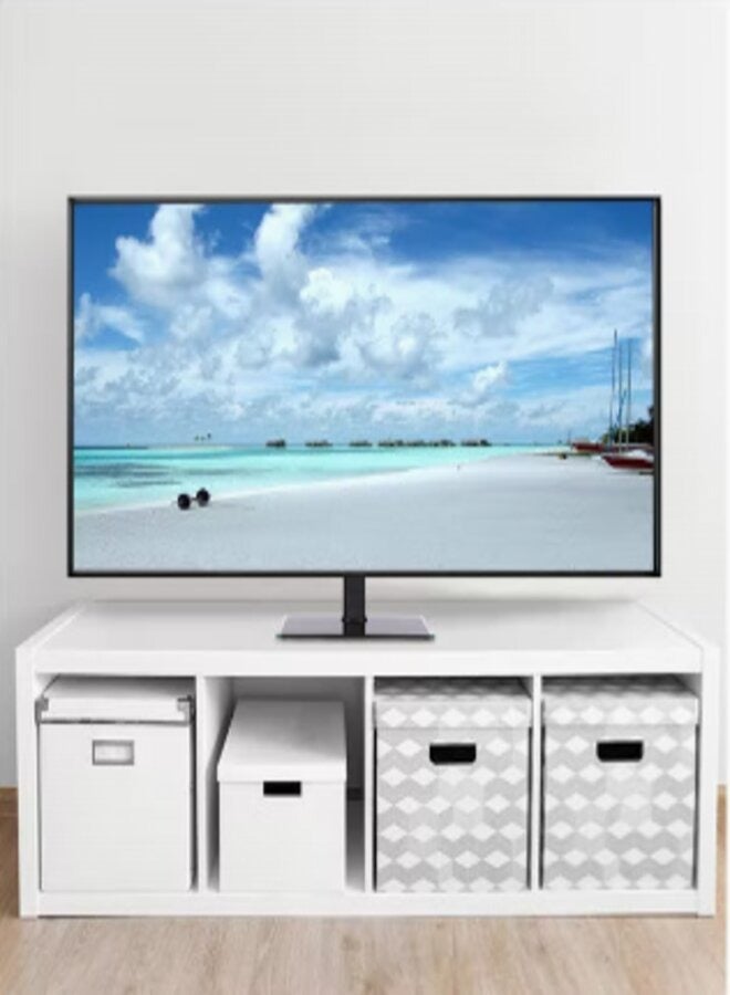 حامل طاولة للتلفزيون العالمي لشاشة تلفزيون بلازما LCD LED مقاس 37-55 بوصة باللون الأسود - Image 2