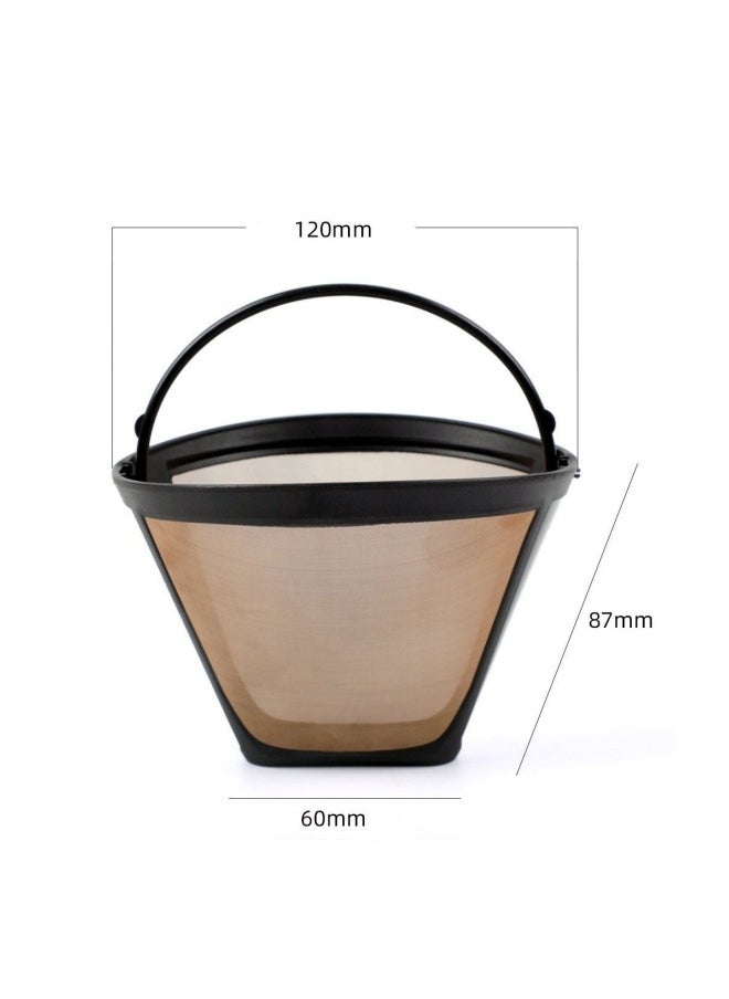 Generic 2 Pack 6-12 Cup Cone Coffee Filters Basket Permanent Replacement Coffee Filters with Stainless Steel Mesh  - Image 3