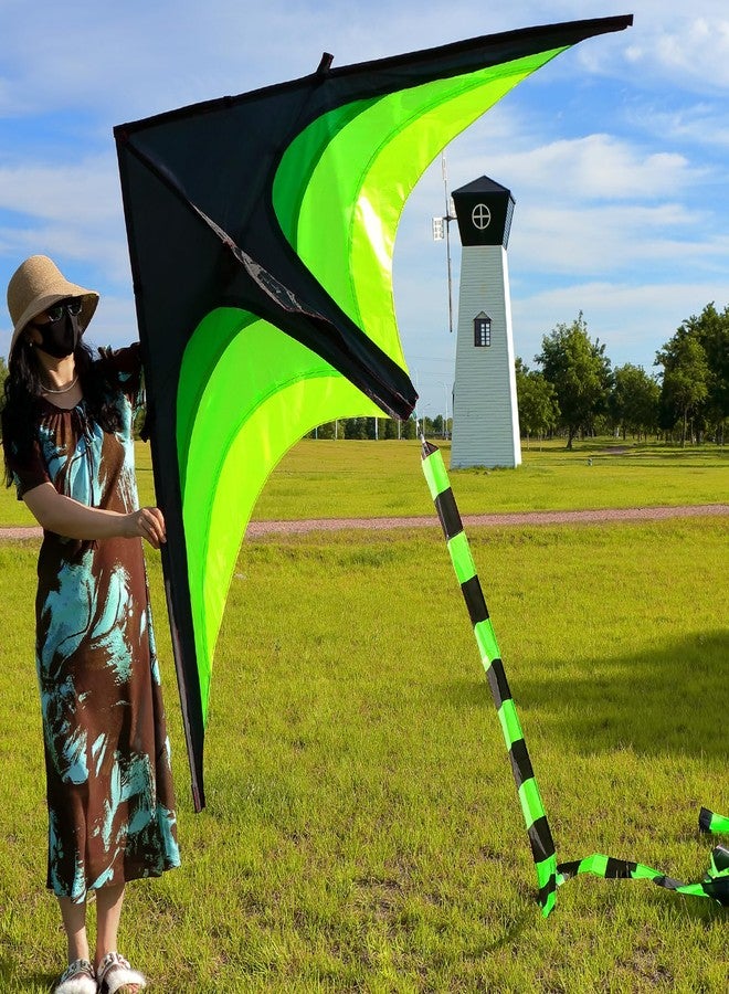 Yiranzide Large 83" Giant Delta Kite for Adults with 33ft Kite Tail, Huge Single-line Beach Kites for Adults and Teenagers - Image 1