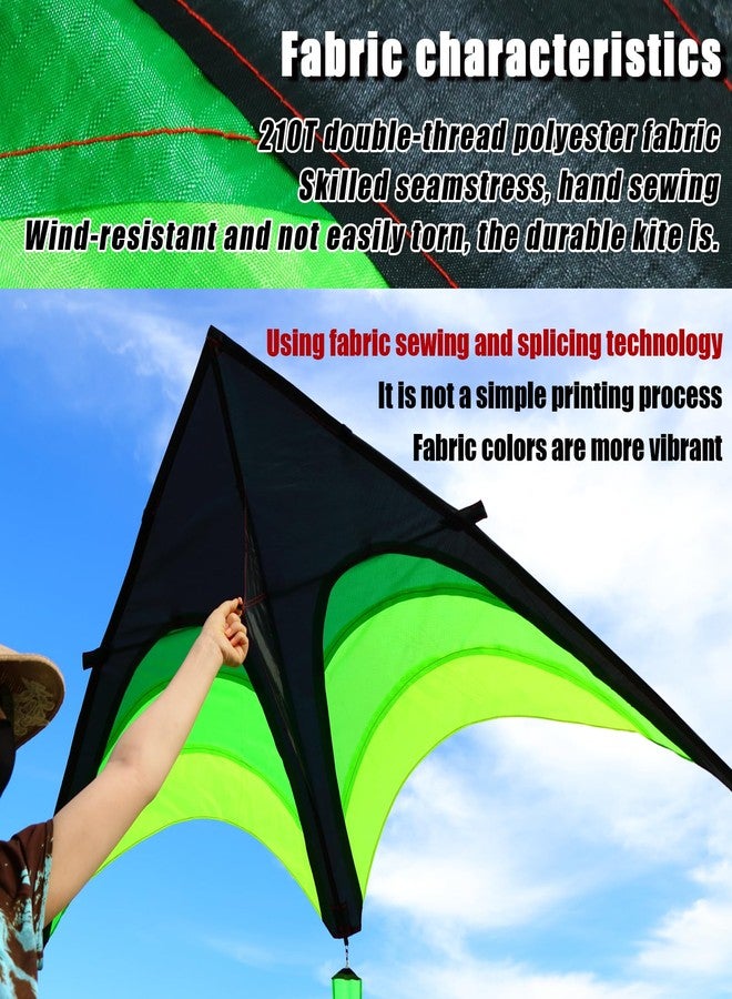 Yiranzide Large 83" Giant Delta Kite for Adults with 33ft Kite Tail, Huge Single-line Beach Kites for Adults and Teenagers - Image 5